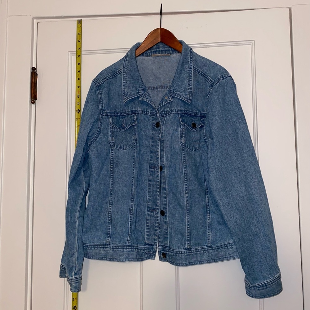 Kate Hill Casual Jean Jacket / button up shirt